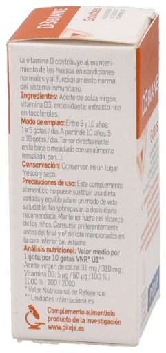 Pileje D3 Biane solution drops contributes to the maintenance of bones