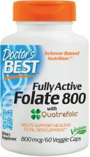 Fully Active Folate 800 with Quatrefolic 800 mcg 60 Veggie Capsules