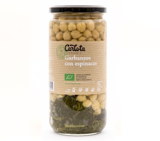 Organics chickpea with spinach 720 gr