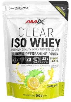 Amix Clear Iso Whey Protein 500 Gr - Aisaldo De Proteína De Suero Cristalina, Sabores Refrescantes / Promueve El Aumento Y Mantenimiento De La Masa M