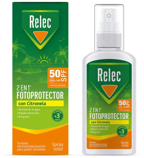 Sunscreen 2 in 1 Solar Citronella Spray SPF 50 100 ml