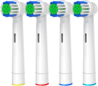 Cross Action Electric Toothbrush Replacement 4 Units