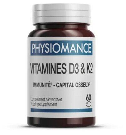 Physiomance Vitamin D3+K2 60 Capsules