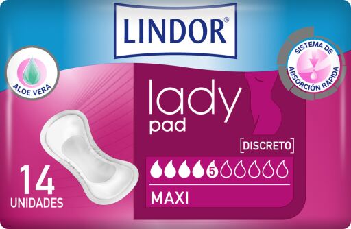Lindor Lady Pad Maxi 5 Drops 14 Units