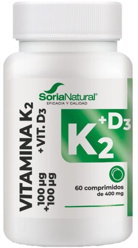 Soria Natural Vitamin D3+K2 60 Sustained Release Tablets
